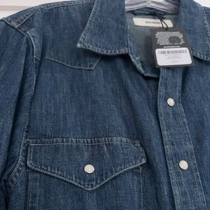 NWT Men's Buck Mason demin westurn shirt SZ L